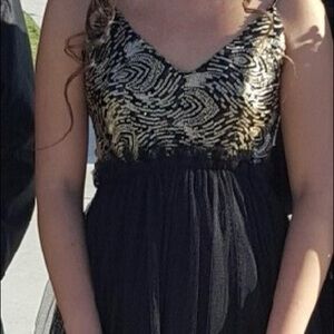 Floor length backless dress